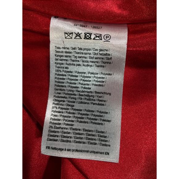 Ml Monique Lhuillier 'Monique Lhuillier' Red Swiss Dot Off-The-Shoulder - Picture 5 of 5